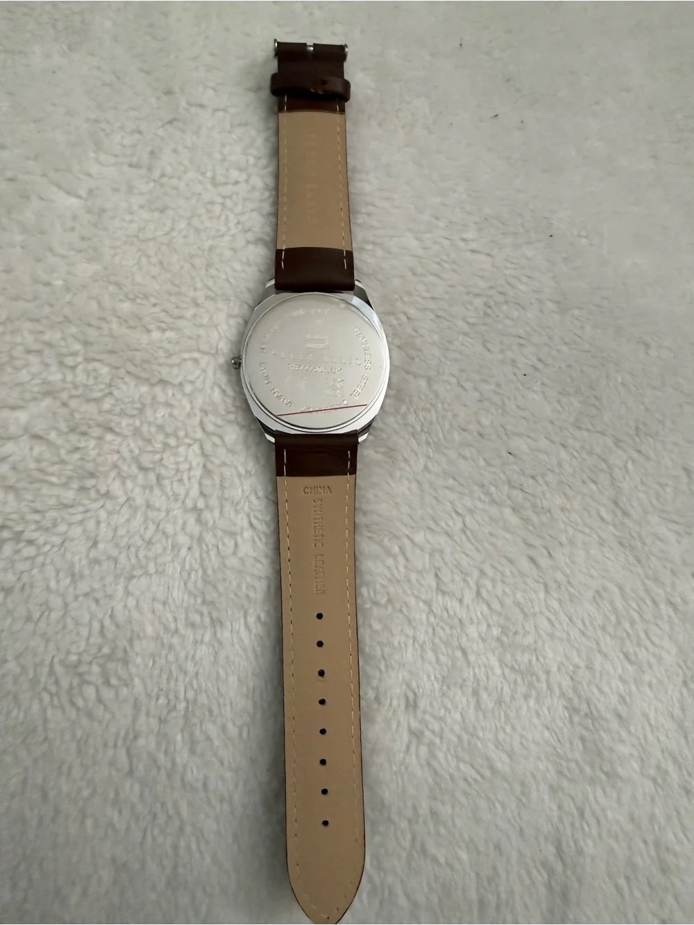 Perry Ellis Green Dial Watch with Brown Leather Strap